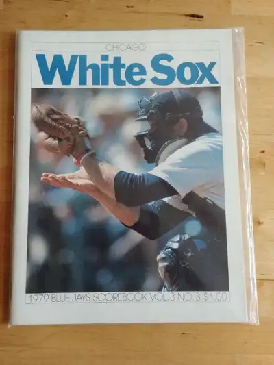 Blue Jays Program Vol. 3, No. 3, and one ticket stub. Chicago v. Blue Jays. April 18, 1979. Near min...