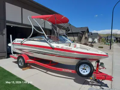 Excellent condition 4.3 liter V6 Volvo Penta engine and leg Stainless steel prop Spare prop 155 hour...
