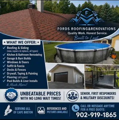 Ford's Roofing & Renovations , View more