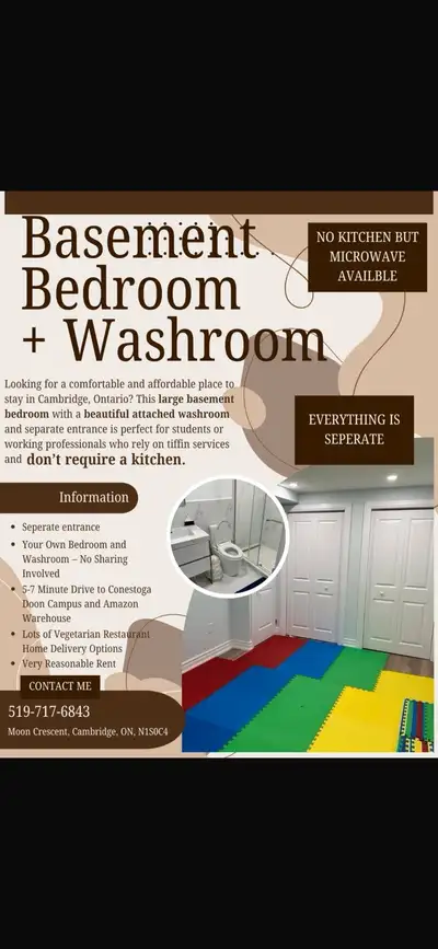 separate one bed bath at reasonable rate