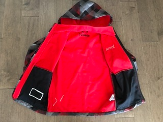 Softshell Jacket Fall Winter Warm Red Grey Boys Kids XL TG 14/16 in Kids & Youth in Calgary - Image 3