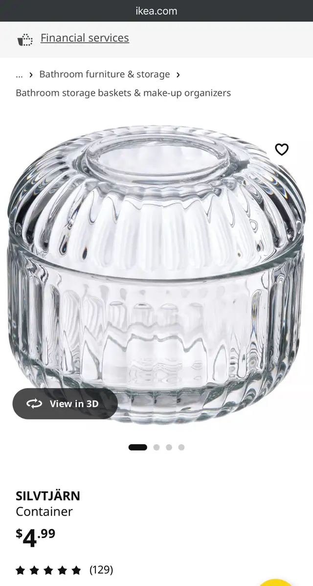 IKEA SILVTJÄRN Glass Container533465118204897282