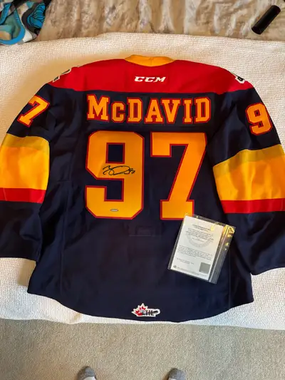 Connor McDavid played as a center for the Erie Otters from 2012 to 2015 after being selected with th...