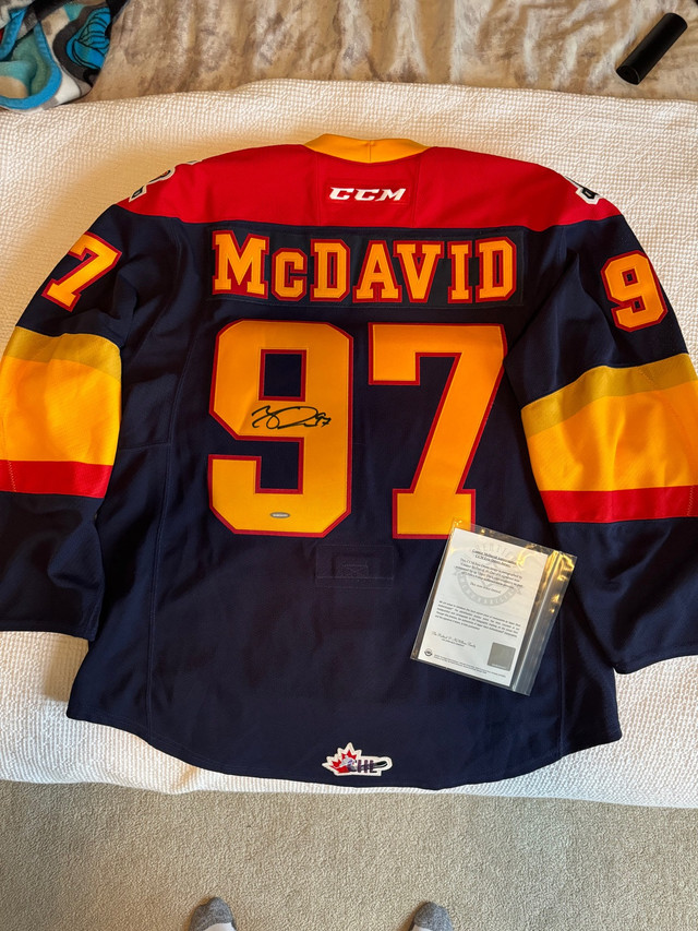 Connor McDavid Autographed Erie Otters Jersey in Arts & Collectibles in Oshawa / Durham Region