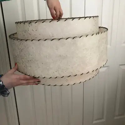 Mid Century Modern Large 3 Tier Fibreglass Lampshade with Stars, View more