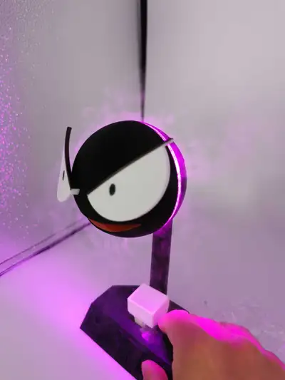 Light up your space with this spooky, used 3D printed Gastly lamp, a must-have for any Pokémon enthu...