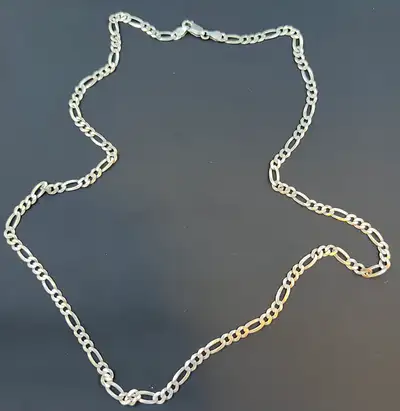 925 Italy Silver Figaro Necklace, View more