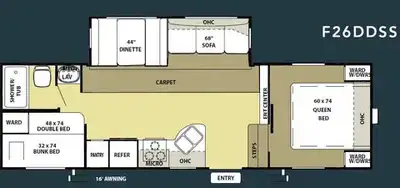 PRIVATE SALE NO GST 2011 Fifthwheel Forest River Salem 26ddss Floor plan in photos, top right Fifth...