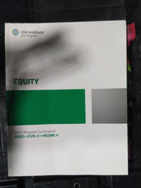 Equity CFA Program Curriculum 2020 Volume 4