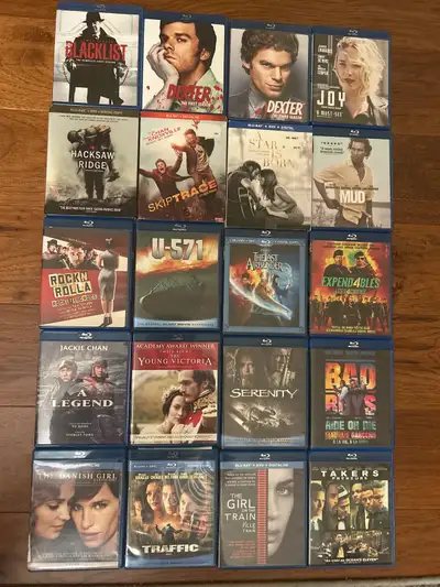 $7. Each Blu-ray movie for sale. The Blacklist, The complete first season Blu-ray TV series Dexter,...