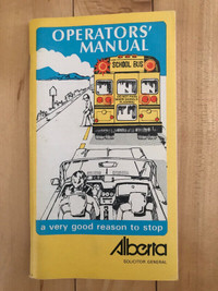 Vintage 1979-80 Alberta Operators Manual