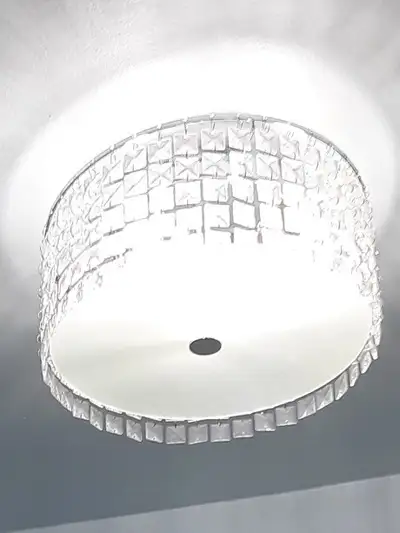 Light Fixture - Round with Crystals, View more