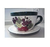 Large Ceramic Cup & Saucer  Flower Pot