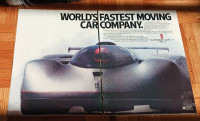 VINTAGE 1987 OLDSMOBILE AEROTECH RECORD BREAKING CAR RETRO AD