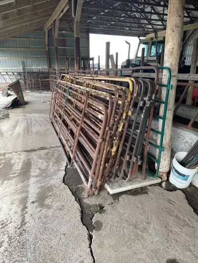 Assorted lengths of gates and panels. Smale and Martin. $12 per foot .