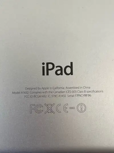 1st Gen, wifi. iPad Mini (A1432) for sale. 16GB. No scratches or cracks. Wiped and In working condit...