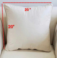 Beige color Jumbo Pillow with Thick Velvet Cover refined living 