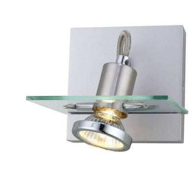 Eglo Focus Wall Light Matte Nickel w/ Chrome Accents Clear Glass, View more