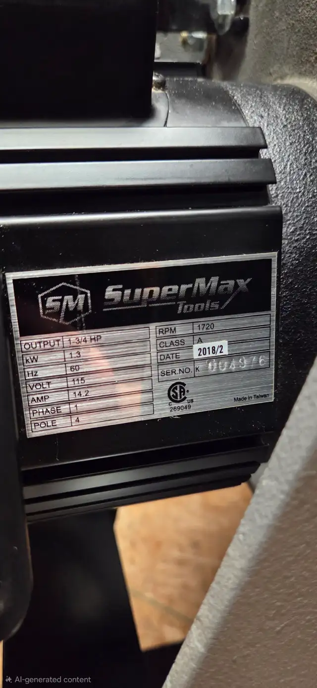 SuperMax 25-50 Drum Sander - Mint - Wixey DRO in Power Tools in Calgary - Image 9
