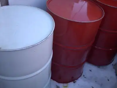 55 gallon STEEL BARRELS, View more