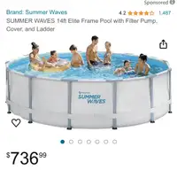 Summer Wave 14 feet pool with ladder