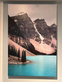 Cadre, toile des montagnes rocheuses Lac Moraine