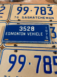 1975 Edmonton vehicle plates