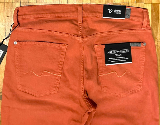 WOMENS 7 FOR ALL MANKIND SLIMMY CORAL DENIM JEANS SIZE 32/34 dans Femmes - Pantalons et shorts  à Ville de Montréal - Image 4