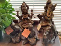 Exotic Indian Art Figurines Lakshmi, Ganesha, Geisha, Samurai, H