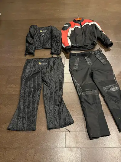 Xelement motorcycle clothes for sale. Not new, but in good condition. Medium jacket and 34” pants. J...