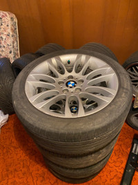 BMW staggered OEM rims w/tires