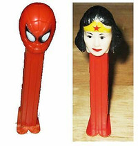 Distributeur Pez Dispenser Spiderman, Wonder Woman