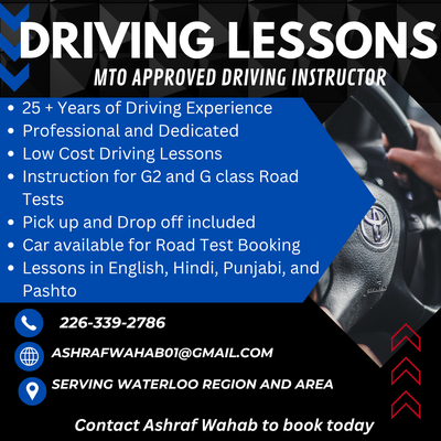 Driving Lessons - MTO Approved Instructor!, View more