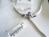 "HYPNOTIC" Swarovski Amethyst Crystal Snake Necklace & Earrings
