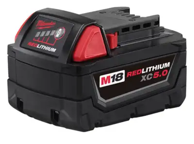 MILWAUKEE M18 REDLITHIUM XC5.0 BATTERY 48-11-1850, View more