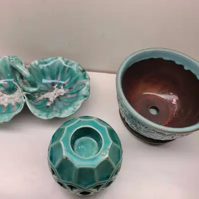 3 pieces of teal home decore, View more