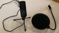Fifine USB Microphone, Model K669B with Pop Filter 
