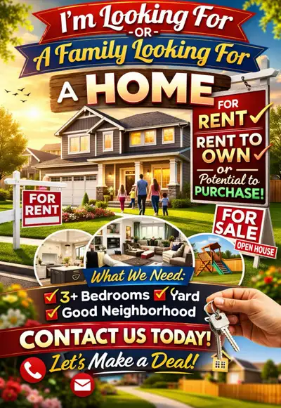 We are a hardworking, responsible couple looking for a long-term rental or rent-to-own opportunity i...