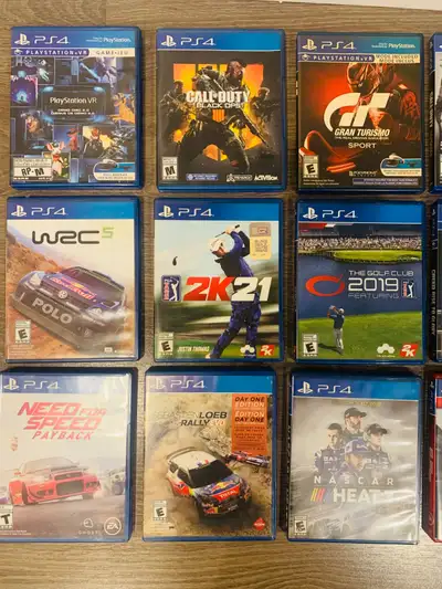 Assorted list of PS4 games, View more