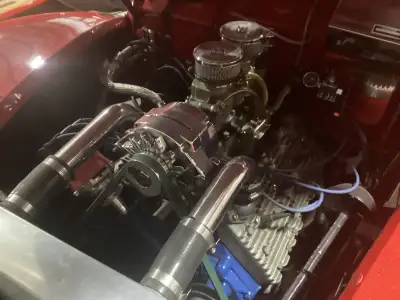 Completely rebuilt, like new, brilliant red metallic paint , beautiful upholstery inside, flathead V...