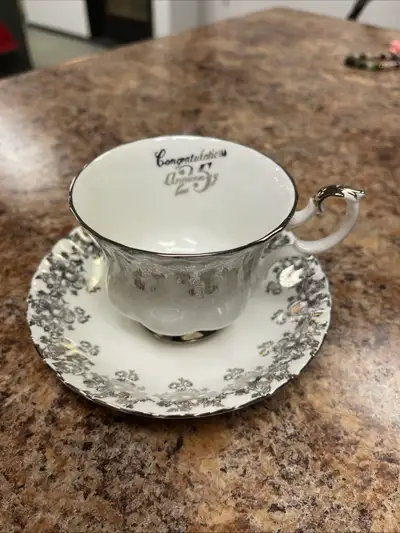 Royal Albert “25th anniversary” tea cup set , View more