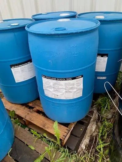 55 Gallon Steel and Plastic drums for sale. Used once and then stored. All drums will be washed out...