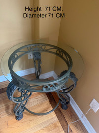 Glass table set /end table/coffee table 