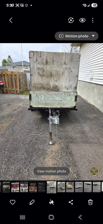 $685 OBO Small utility trailer 4x8 with 4' removable sides. Freshly painted, new bottom, spare tire,...