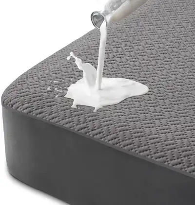 Waterproof Mattress Protector Queen Size Mattress Cover Grey, View more