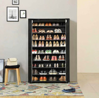 10-Tier Shoe Rack, Shoe Shelf for up to 54 Pairs of Shoes