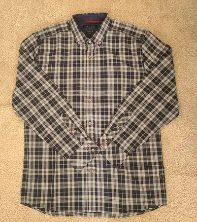 Men's long sleeves shirt - tartan-style plaid, Size XXL, View more