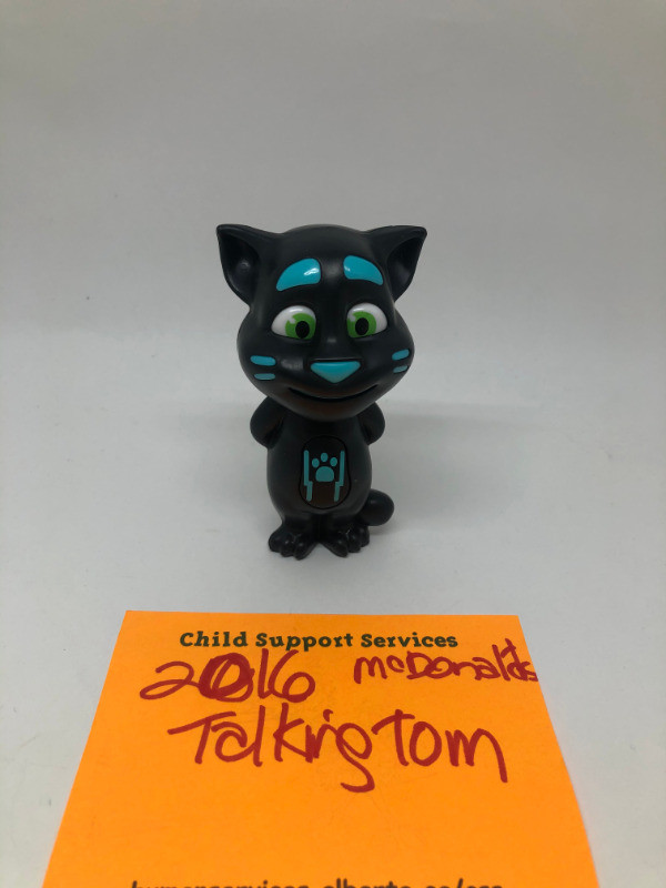 2016 MCDONALD’S HAPPY MEAL TOYS - TALKING TOM BLACK/BLUE CAT for sale  