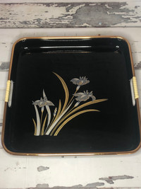Vintage 1970s Lacquered  Tray, Made in Japan