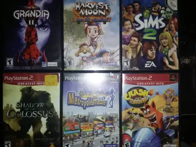 Ps2 6 Game Collection - Shadow of the Colossus, Crash Nitro Cart, View more